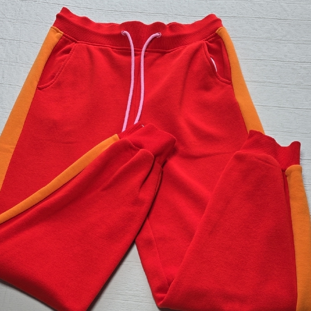 LEGO x Target Collection Joggers | Red & Orange Colorblock Sweatpants |Size XS - Picture 2 of 14